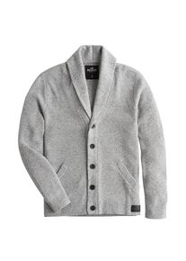 Hollister, Herren Strickjacke 'SHAWL CARD', Grau