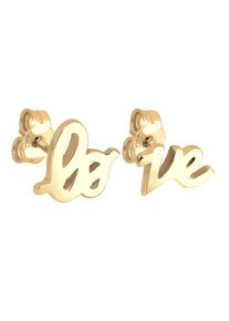 Elli, Damen Ohrringe 'Love', Gold