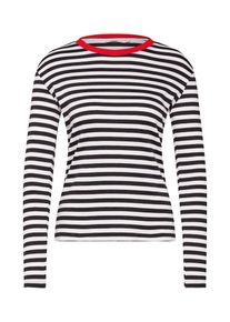 Mbym, Damen Pullover 'Lindsay Contrast', Schwarz / Weiß