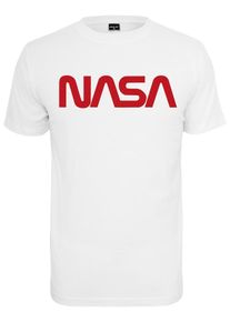 Mister Tee, Herren T-Shirt 'NASA Worm', Rot / Wei&szlig;
