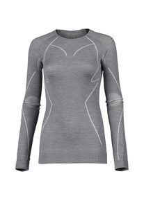 Falke, Damen Funktionsshirt 'Wooltech', Hellgrau / Dunkelgrau