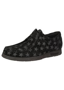 Sioux, Damen Mokassin 'Grash', Schwarz / Silber