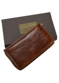 The Bridge, Damen Story Donna -Geldbörse Leder 19 cm, Kastanienbraun