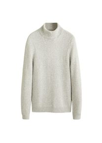 Mango Man, Herren Pullover Caro, Hellgrau