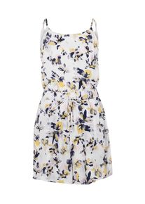 Vila, Damen Playsuit 'Vimesa', Creme / Hellgelb / Basaltgrau / Hellgrau