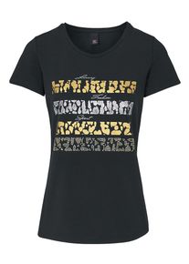 Heine, Damen T-Shirt, Gold / Schwarz / Silber