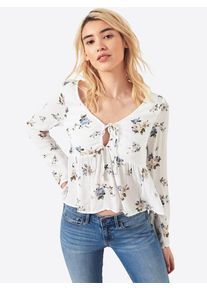 Hollister, Damen Bluse 'BABYDOLL', Mischfarben / Weiß