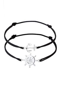 Elli, Damen Armband, Schwarz / Silber