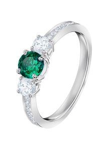 Swarovski, Damen Ring 'Attract Trilogy 5416151', Grün / Silber