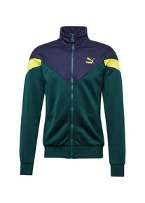 Puma, Herren Sweatjacken 'Iconic MCS', Dunkelblau / Gelb / Tanne