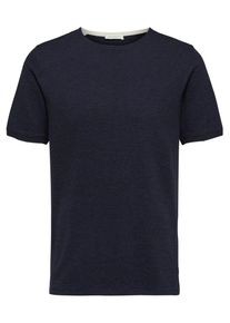 Selected Homme, Herren Streifen T-Shirt, Nachtblau