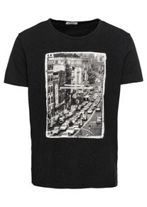 Selected Homme, Herren T-Shirt 'SLHCITY O-NECK TEE W', Grau / Schwarz