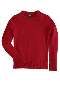 HOHENSTAUFEN, Damen Trachtenpullover in modisch kurzer Form, Rot