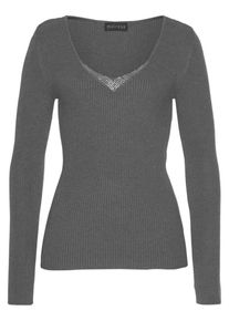 Melrose, Damen Pullover, Graumeliert