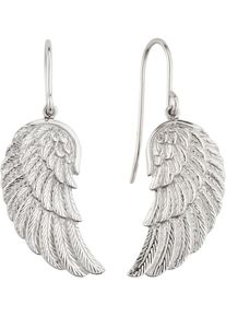 Engelsrufer, Damen Paar Ohrhaken, 'Flügel, ERE-WING', Silber