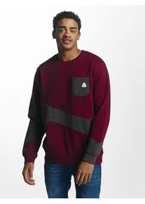 Just Rhyse, Herren Pullover 'Klawock', Dunkelgrau / Rot