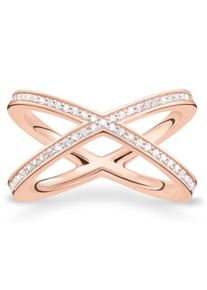 Thomas Sabo, Damen Fingerring 'TR2138-416-14', Rosegold / Weiß