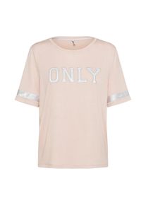 Only, Damen Shirt 'MIA', Rosa / Silber