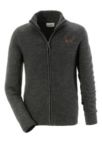 Marjo, Herren Trachtenstrickjacke, Dunkelbraun / Anthrazit