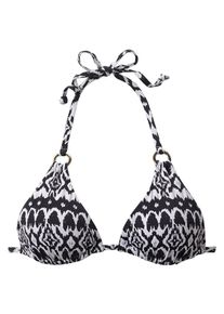 Lascana, Damen Triangel-Top, Schwarz / Weiß