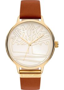 Timberland, Damen Quarzuhr &raquo;Tyringham&laquo;, Hellbraun / Gold / Wei&szlig;