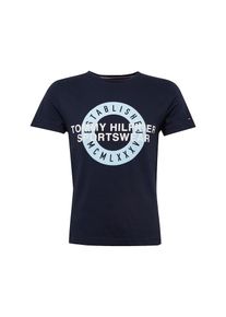 Tommy Hilfiger, Herren T-Shirt 'WCC DIRECT CIRCLE', Navy / Hellblau / Wei&szlig;
