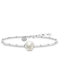 Thomas Sabo, Damen Charm-Armband Set 'Perle, SET0353-082-14-L19v' (Set, 2 tlg.), Silber / Weiß