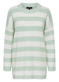 Selected Femme, Damen Pullover, Mint / Wei&szlig;
