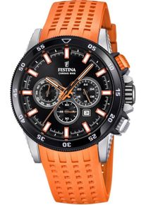 Festina, Herren Chronograph 'Chrono Bike, F20353/6', Orange / Schwarz / Silber