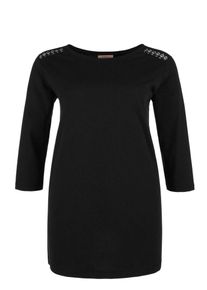 TRIANGLE, Damen Jerseyshirt, Schwarz