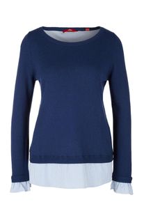s.Oliver RED LABEL, Damen Pullover, Navy / Hellblau / Weiß