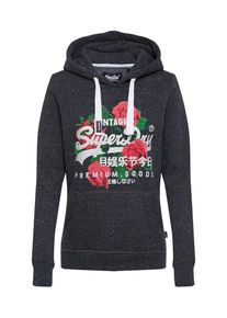 Superdry, Damen Kapuzenpullover, Navy / Pink / Wei&szlig;