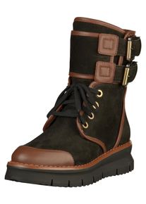 Geox, Damen Stiefelette, Braun / Schwarz