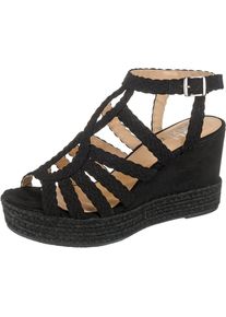 Bullboxer, Damen Keilsandaletten, Schwarz