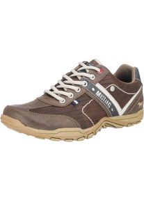 Mustang, Herren Sneakers, Dunkelbraun / Taupe / Wei&szlig;