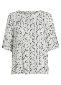 Pieces, Damen Bluse, Schwarz / Weiß