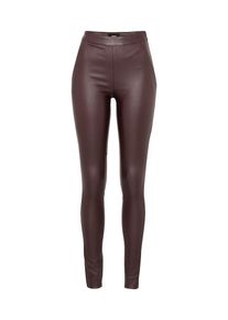 Object, Damen Leggings 'BELLE COATED', Bordeaux