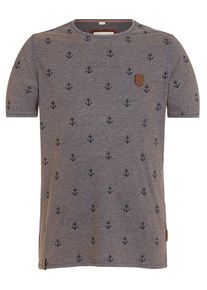 Naketano, Herren T-Shirt 'El Master Del Buscho', Taubenblau