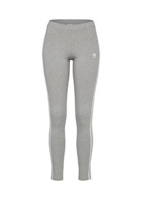 adidas originals, Damen Leggings '3 Stripes', Graumeliert / Wei&szlig;