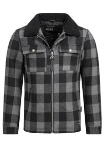 INDICODE JEANS, Herren Blouson 'Kais', Grau / Dunkelgrau / Schwarz