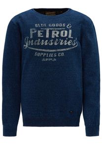 PETROL INDUSTRIES, Pullover, Beige / Blaumeliert