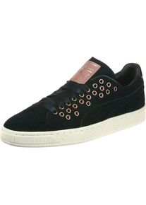 Puma, Damen Sneaker Suede XL Lace VR W mit schickem Metallic-Muster, Schwarz