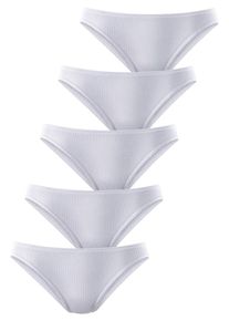 Petite Fleur, Damen Pikee-Slips, Wei&szlig;