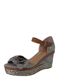 Tom Tailor, Damen Keilsandale, Grau