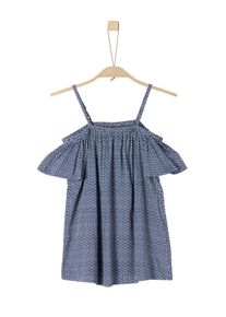s.Oliver Junior, Mädchen Bluse, Marine / Weiß