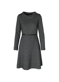 comma, Damen Etuikleid, Grau / Schwarz