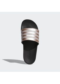 adidas Performance, Damen Slipper 'Adilette Cloudfoam Plus Explorer', Taupe / Silber