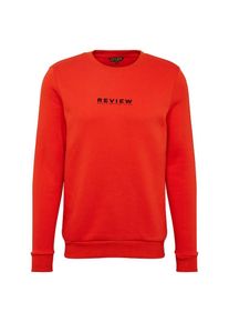 Review, Herren Sweatshirt, Rot / Schwarz