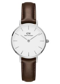 Daniel Wellington, Damen Uhr 'Classic Petite 28 Bristol DW00100239', Kastanienbraun / Silber / Wei&szlig;