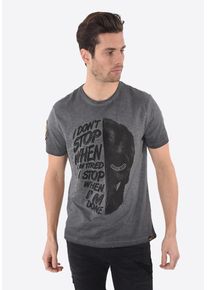 Kaporal5 Kaporal, Herren T-Shirt 'Track Black', Graumeliert / Schwarz